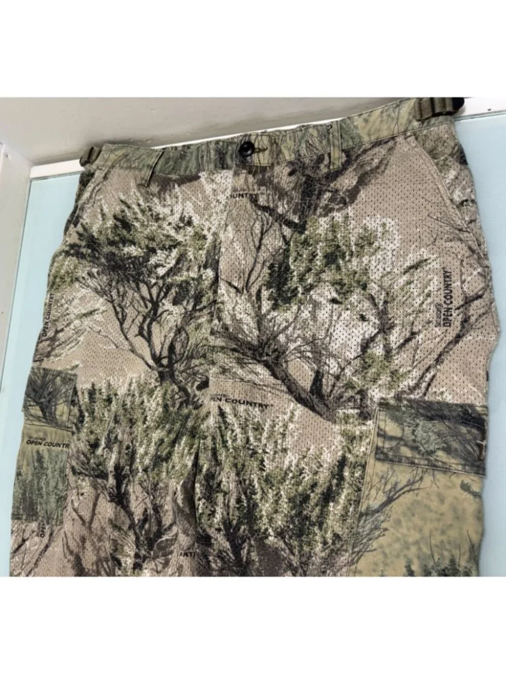 Cabelas Vented Mesh Camo Hunting Cargo Pants Men Large L Open Country Camouflage - Picture 10 of 10